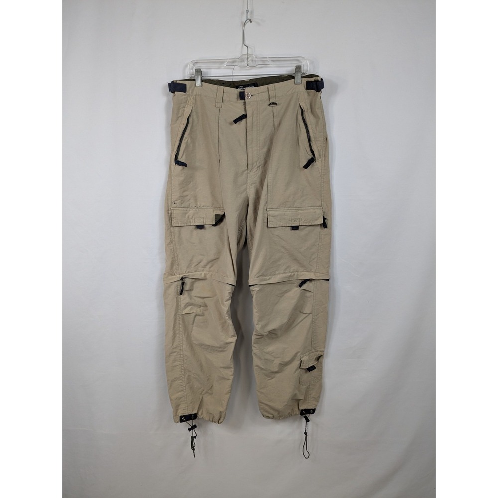 Vtg Y2K No Boundaries Zip Off Cargo Beige Pants Sz 36x29 Skate 2000s Cargo A079